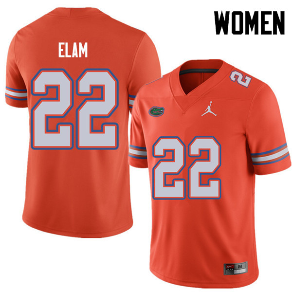 Jordan Brand Women #22 Matt Elam Florida Gators College Football Jerseys Sale-Orange